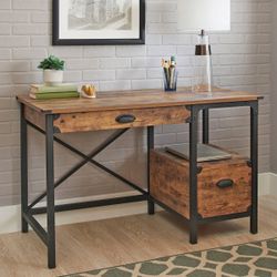 Computer desk with chair rustic farmhouse
