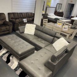 COMFY NEW IBIZA SECTIONAL SOFA AND OTTOMAN SET ON SALE ONLY $899. IN STOCK SAME DAY DELIVERY 🚚 EASY FINANCING 