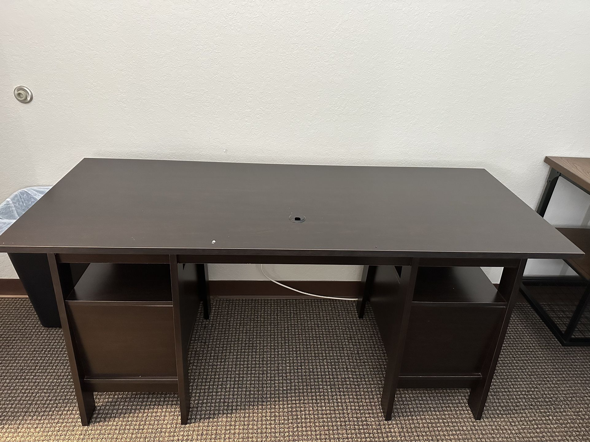 Black wood desk 