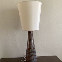 27” Glass Table Lamp w/Shade