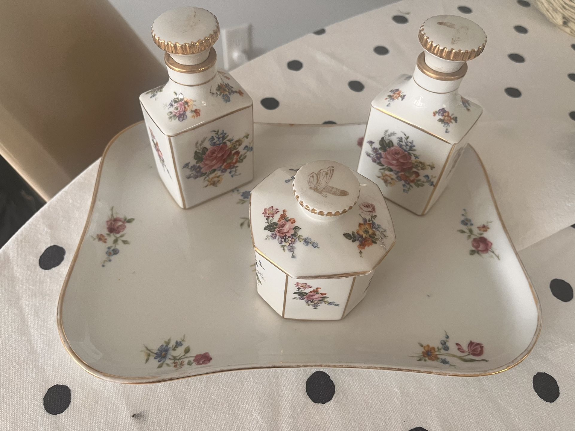 Beautiful Antique Limoges Orlibe Perfume & Trinket Box