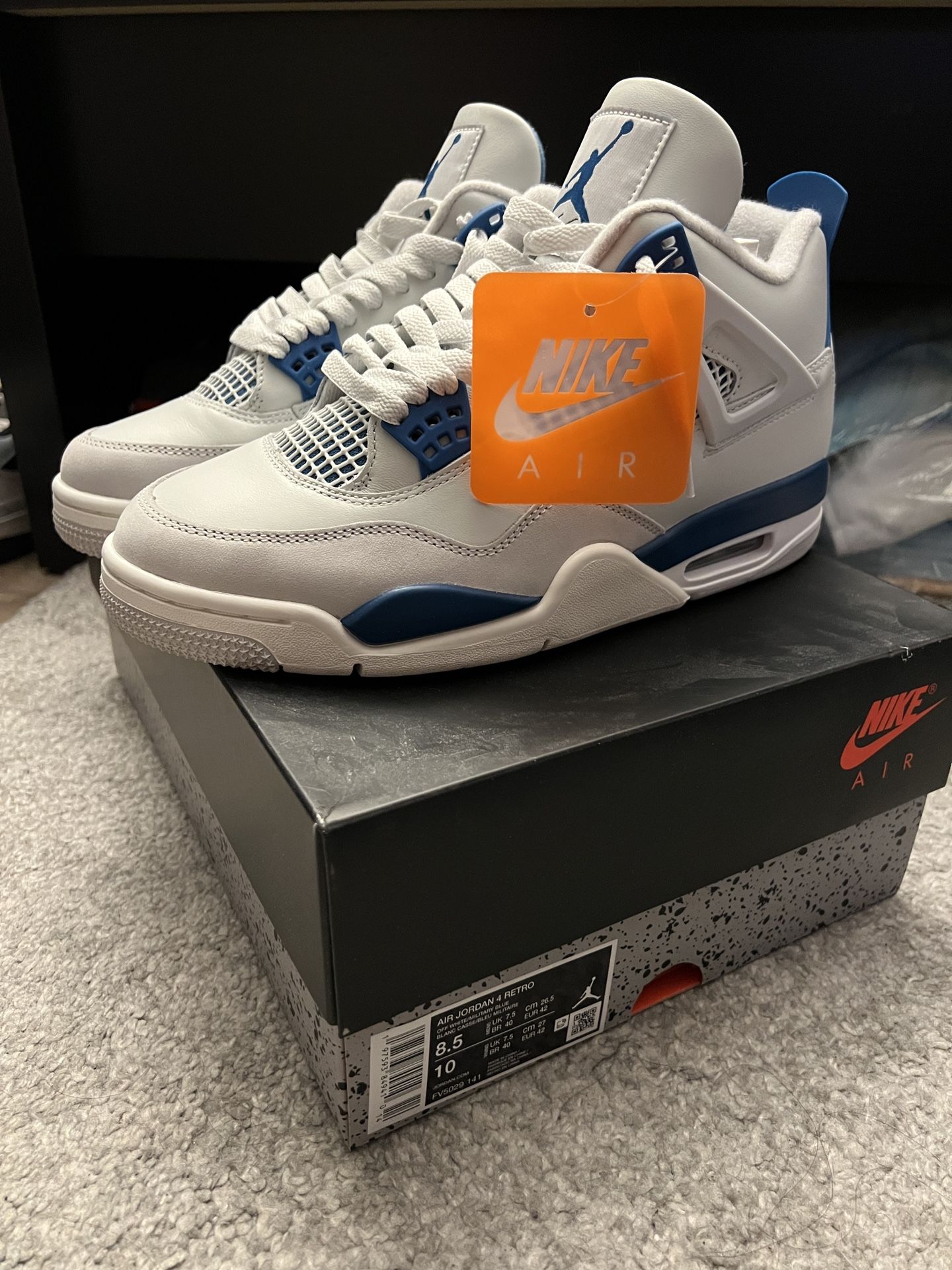 Jordan 4 Retro Military Blue (2024) Size 8.5 Men’s (Brand New)