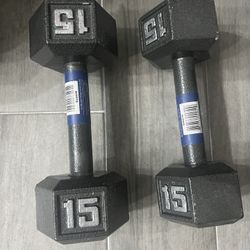 Set Of Two 15 Lb Dumbbells
