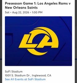 Rams saints preseason tickets today 8/22