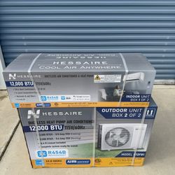 Hessaire 12,000 BTU 1 Ton Mini Split AC + Heat Pump - WiFi!