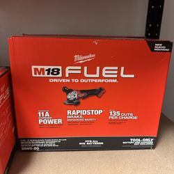 Milwaukee m18 fuel 5” angled grinder tool only