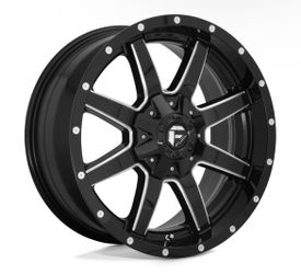 18″ FUEL WHEELS D538 MAVERICK BLACK MILLED OFF-ROAD RIMS