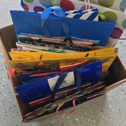 Box Of At Least 50 Gift And Wine Bags