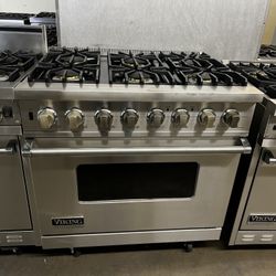 Viking 36”Wide Dual Fuel Range Stove Stainless Steel With 6Burners 
