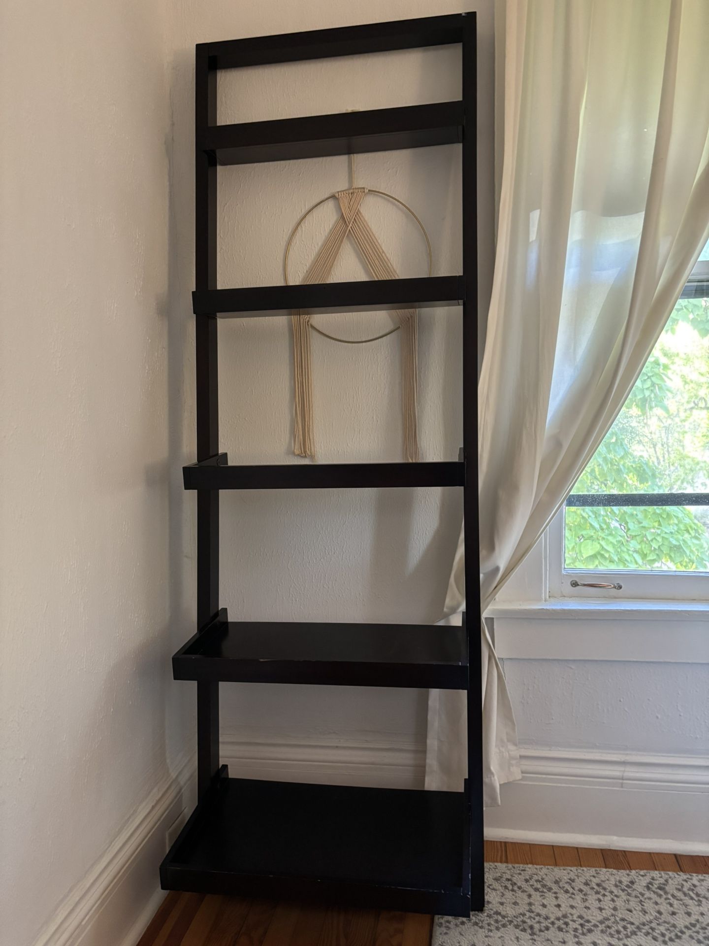 Step Wall Bookshelf - Brown, Wood (Great Condition)
