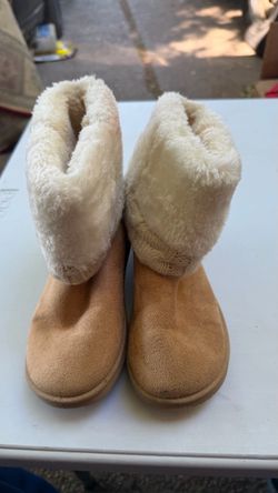 Tan Suede Ankle Boots with Sherpa Lining