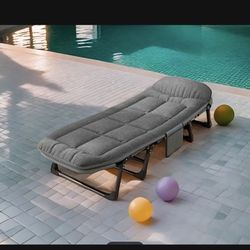 Foldable Metal Frame Lounger Chair