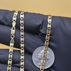 ✨ 24” Valentino Diamond-Cut Chain – Gold Over 925 – 4mm ✨