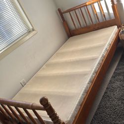 Twin Size Bed Frame & Box Spring 