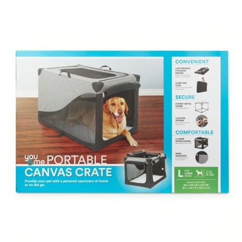 FREE Portable Canvas Crate for Large Dog