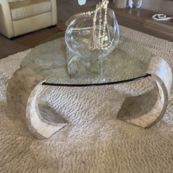 Glass Coffee Table With Accents Tables 