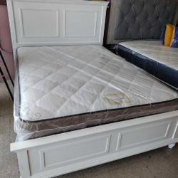 White california king/King bed frame 