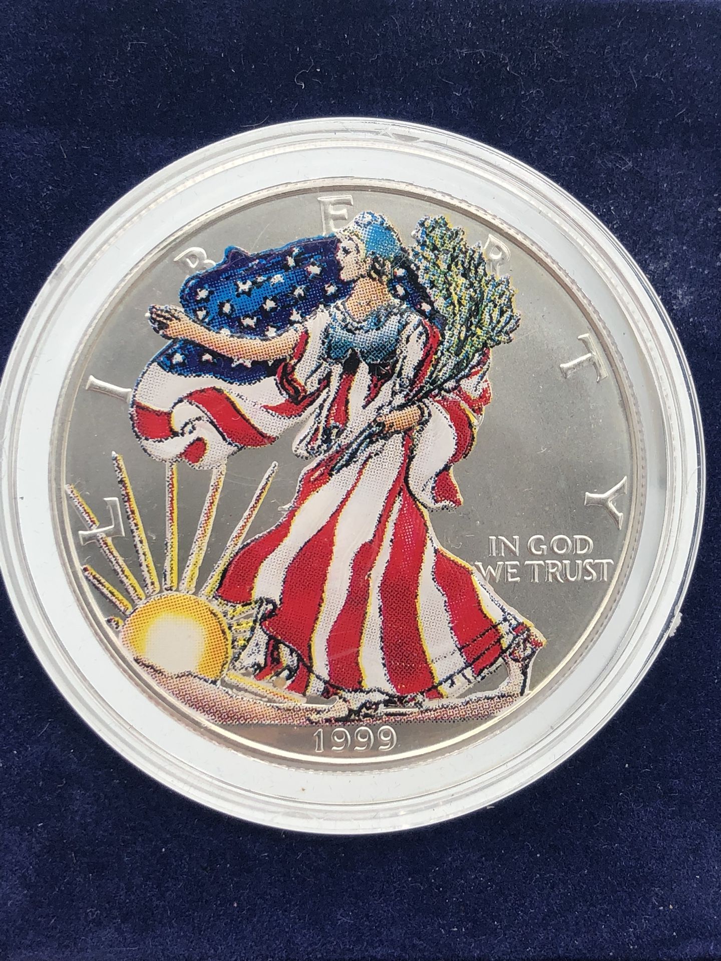 1999 Colorized .999 Fine Silver Eagle