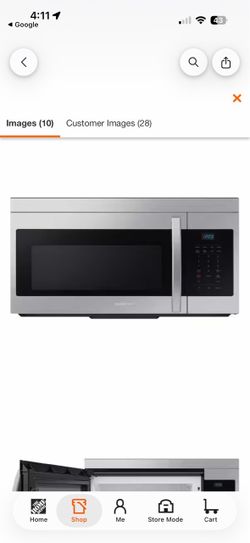 Samsung Microwave Stainless Steel over the range 1.6 cu ft 1000W