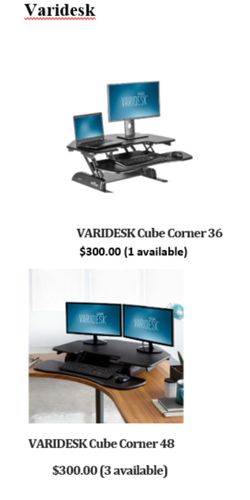Varidesk Computer Stand up DeskTop Monitor Stand