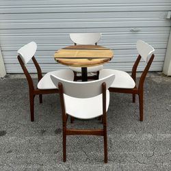 WEST ELM BISTRO DINING TABLE & 4 CLASSIC CAFE DINING CHAIRS - delivery is negotiable