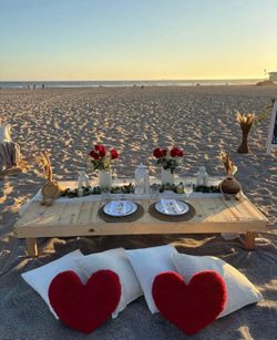 Beach picnic table date night