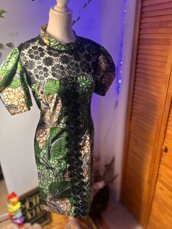 Green African Dress 