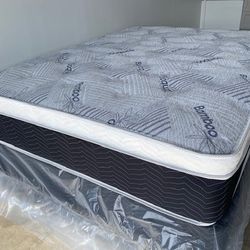 Cal King Euro Bamboo Pillow Top Mattress! 