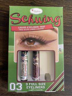 TheBalm Schwing Black, Purple Liquid Eyeliner NIB