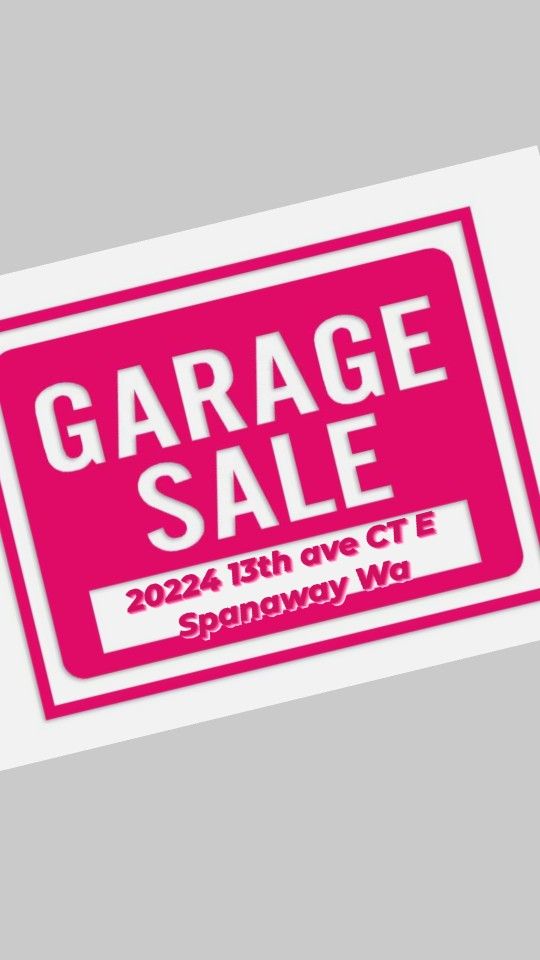Garage Saleeee This Weekend