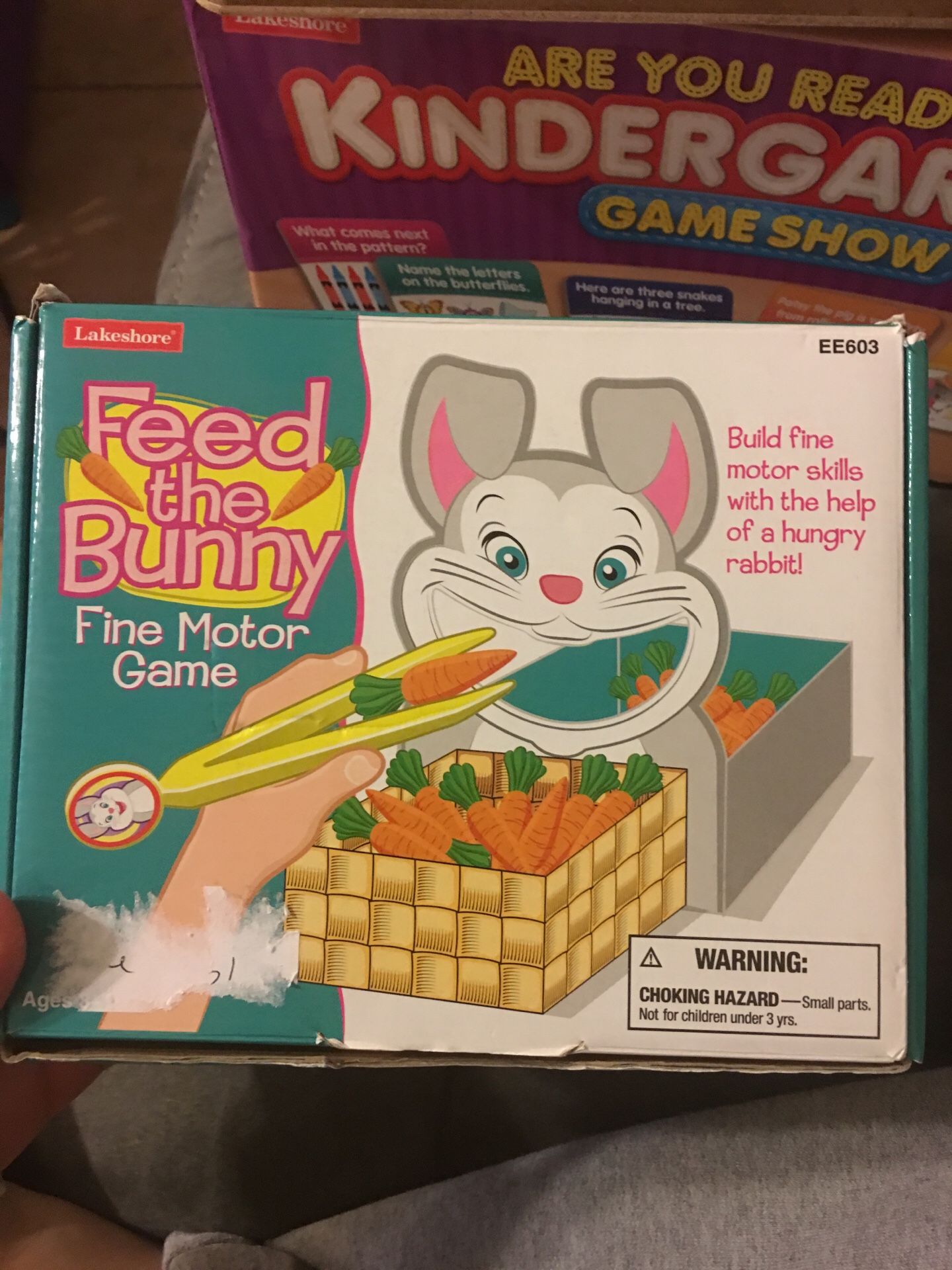 Lakeshore Feed the Bunny Fine Motor game