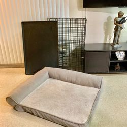 Large Dog bed and Crate $25