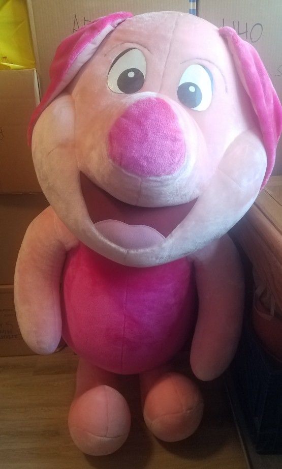 Pink Piggy said, "PLEASE BUY ME" Giant Piggy Stuffed Animal (almost 4 feet tall and over a foot wide)