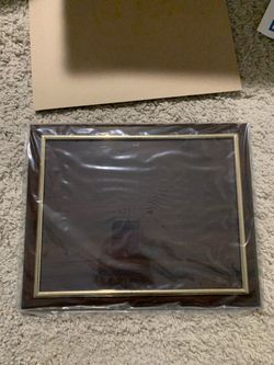 (NEW) Walnut and Gold Picture Frame