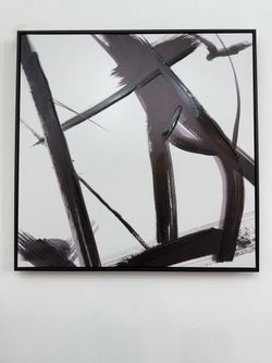 Framed canvas black and white abstract