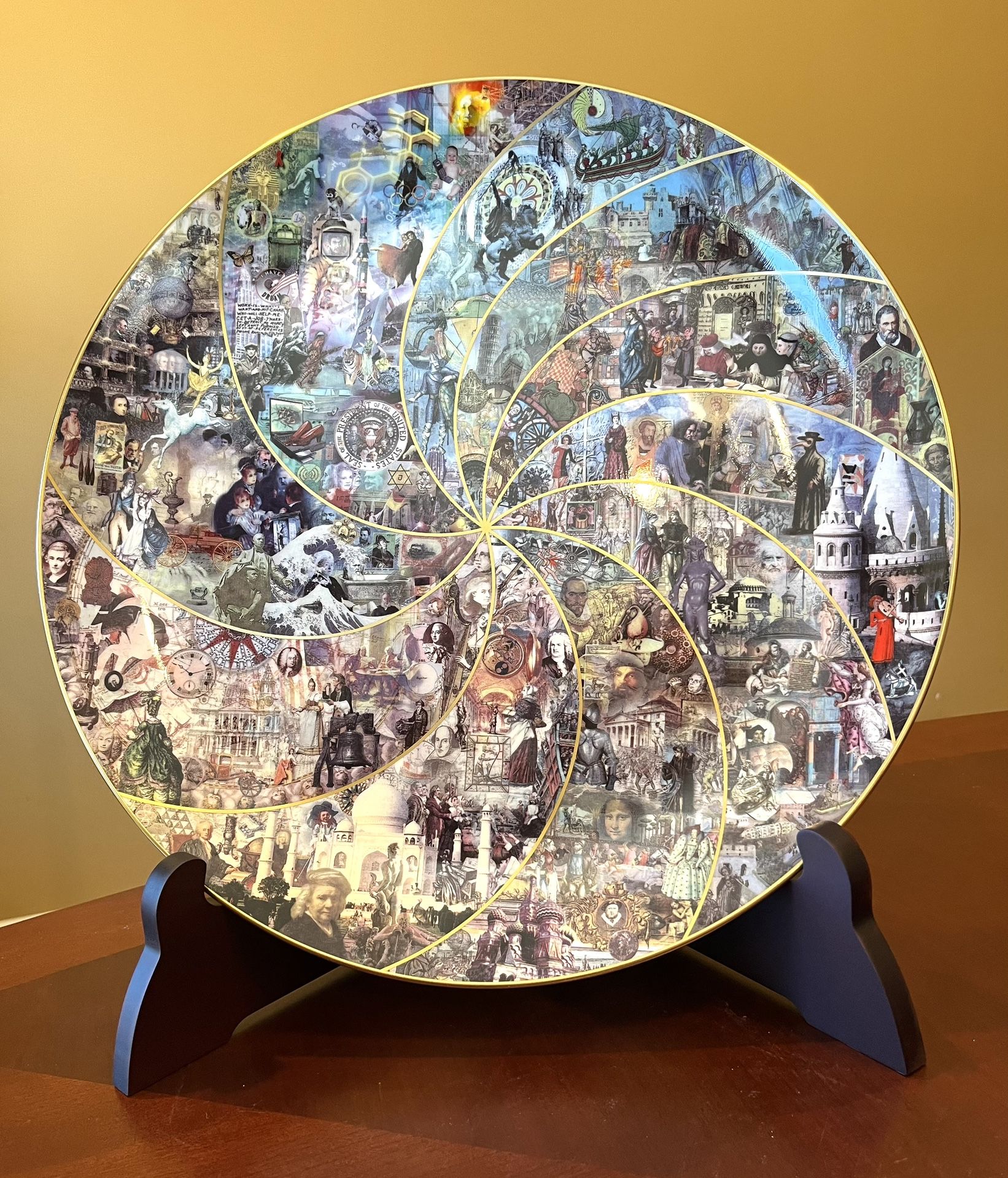 Fitz and Floyd Millennium Time Tapestry Presentation Plate and Book
