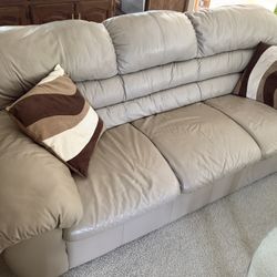 Faux Leather Living Room Set