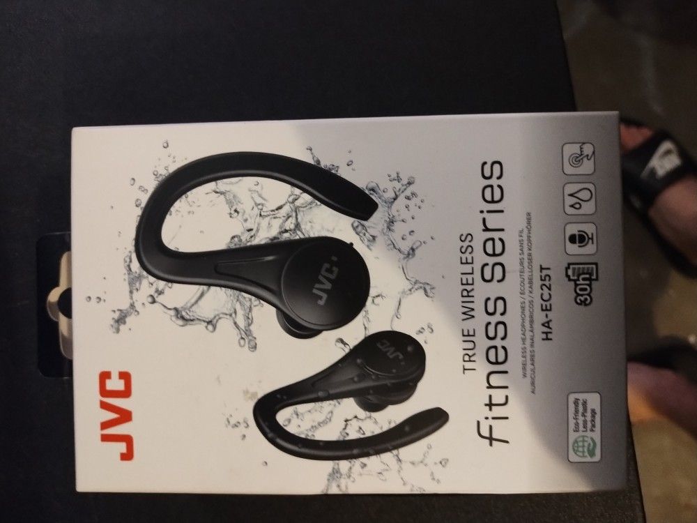 True Wireless Fittness Series -JVC- Gym Running Black Blue Tooth