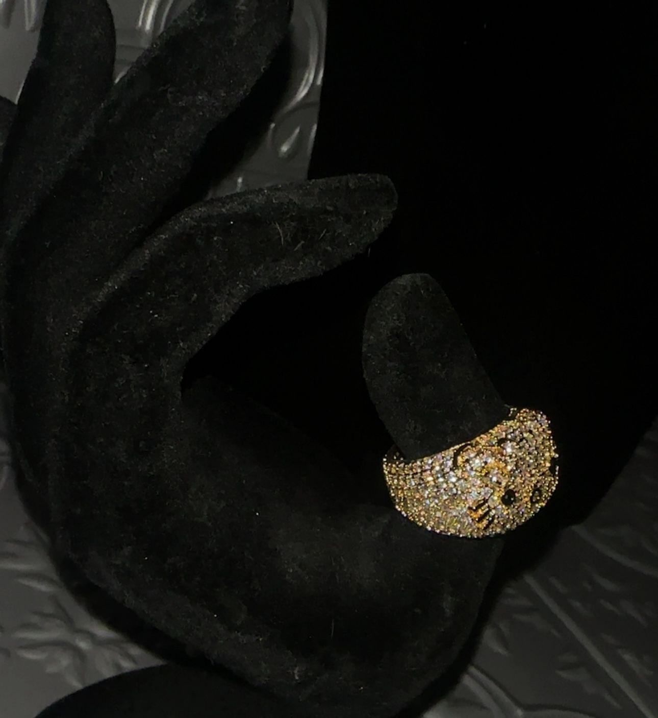 18 k Gold Plated Hello Kitty ring