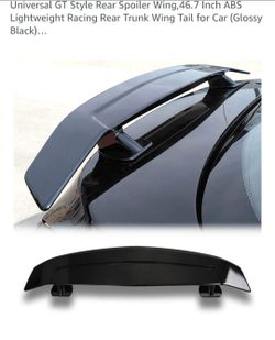 46.3-in ABS GT Rear Spoiler
Wing Universal Racing Trunk Wing with Red Reflective Strip Glossy Black