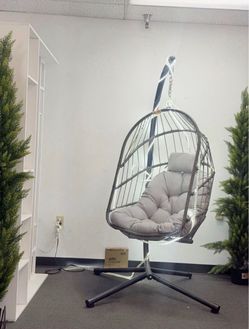 Moving sale New Swing Hanging Egg Chair with Stand Indoor Outdoor 350lbs Capacity