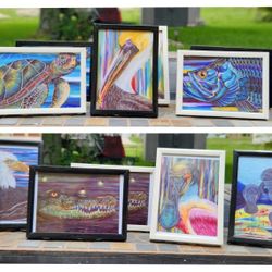 Framed Florida Artwork Paintings By The Sloppy Artist