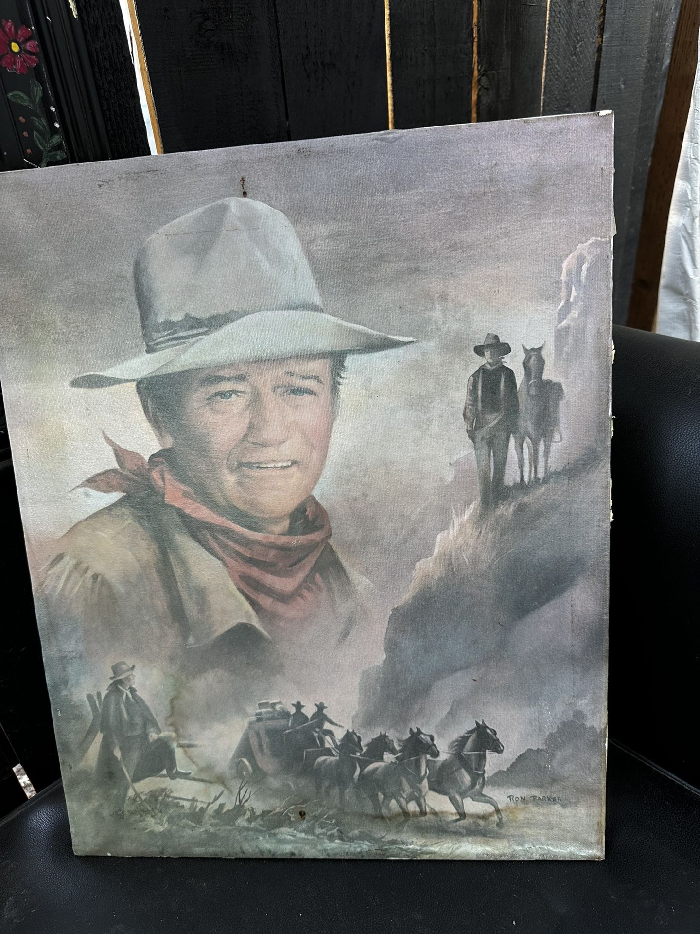 Vintage Cowboy John Wayne Wall Art
