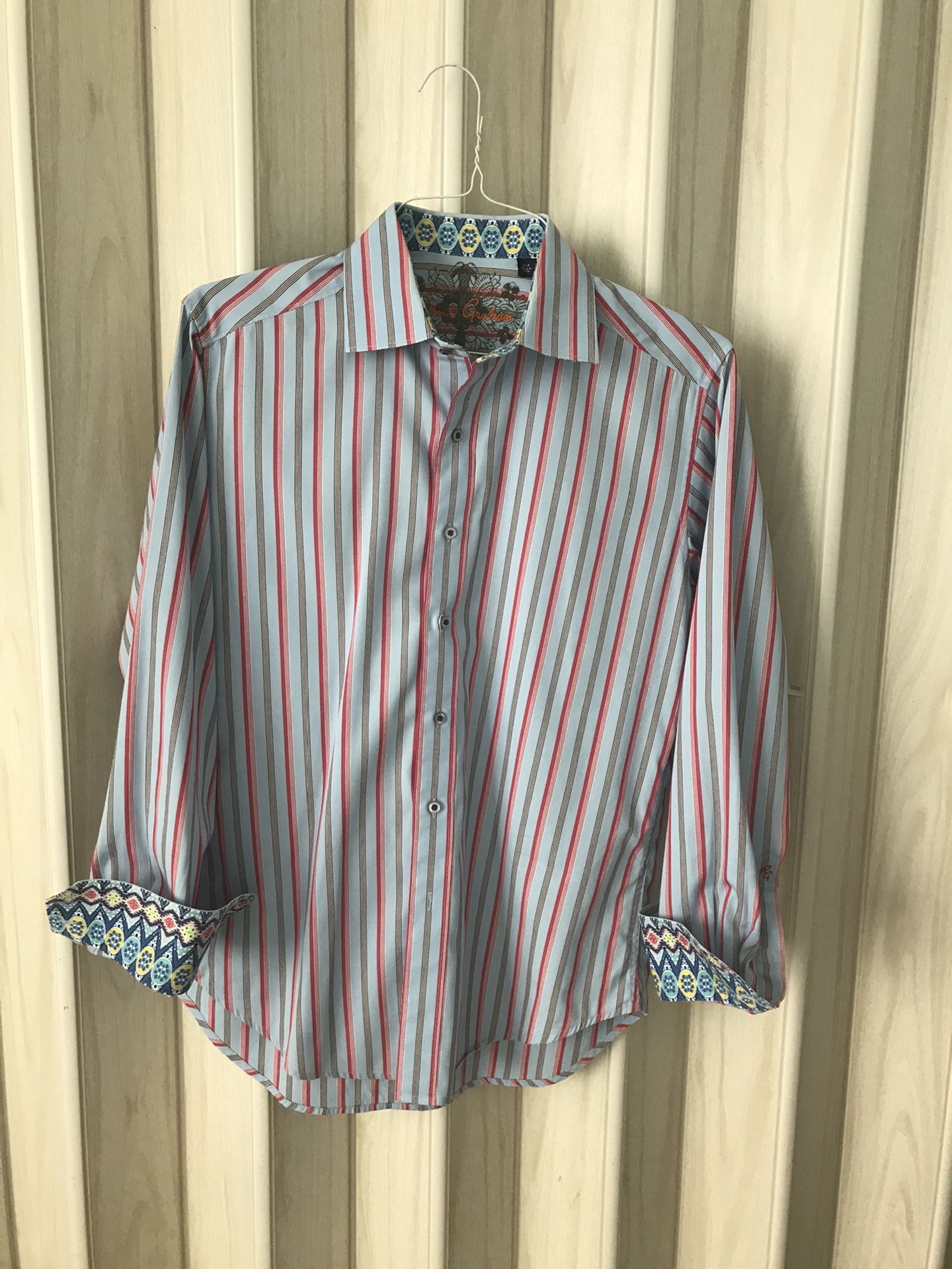 ROBERT GRAHAM; DRESS; SHIRT BUTTON DOWN SIZE S