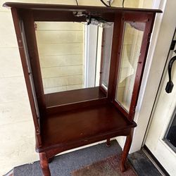 Wood Curio Cabinet With Light 
