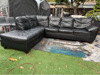 Sofá negro leather PU