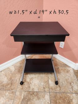 Heavy Duty Rolling Laptop Desk W/Drawer
