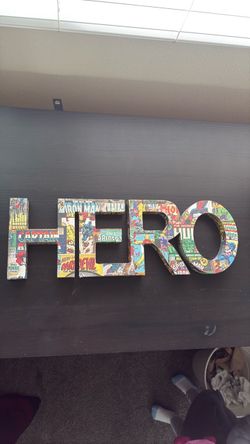 Marvel Comic Book HERO Letter Wall Decor