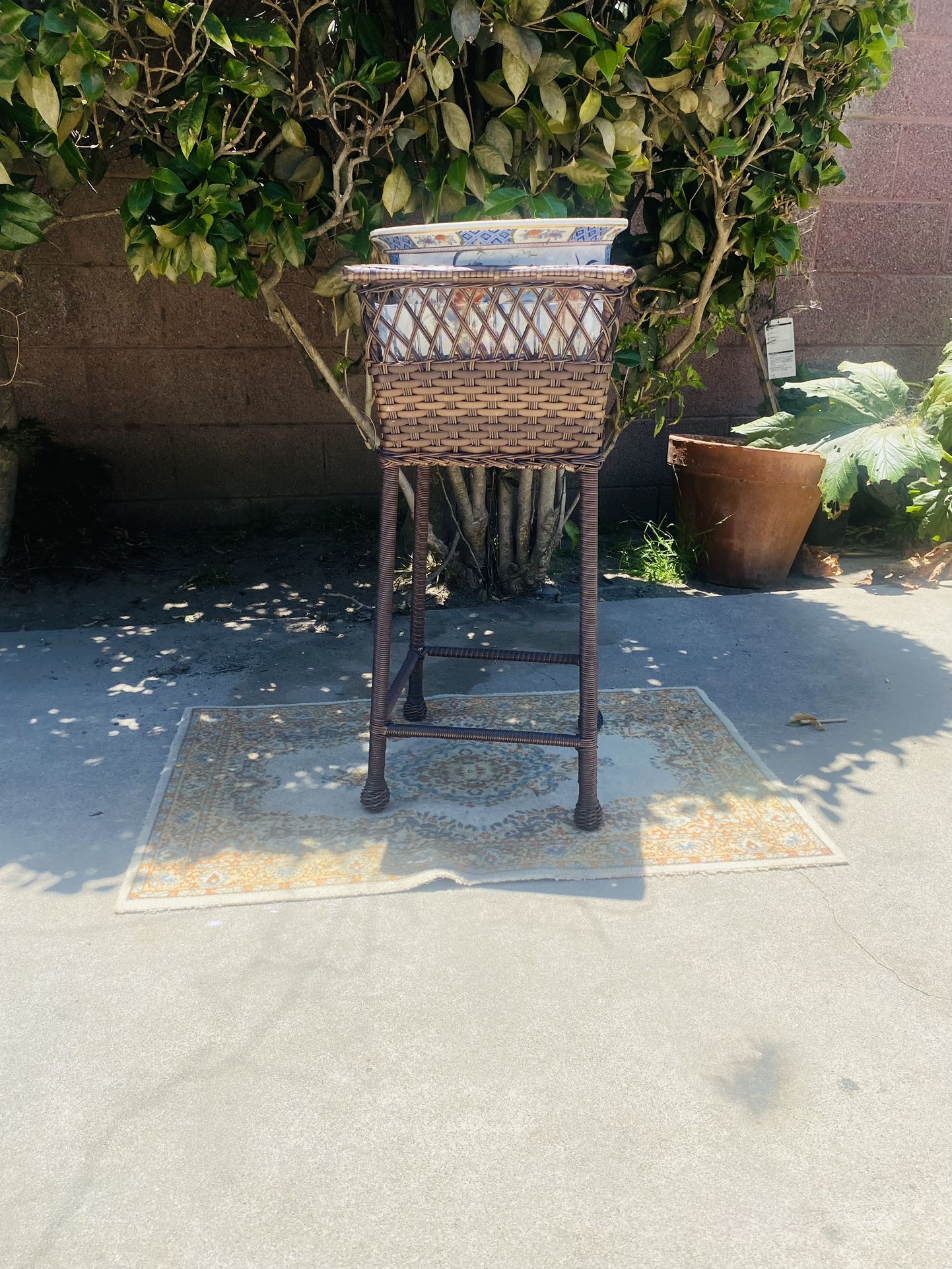 Bamboo Brown Plant Stand 