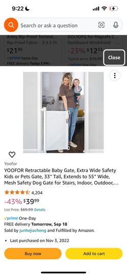 Retractable Baby Gate
